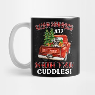 Warm Snuggles And Shih Tzu Cuddles Truck Tree Christmas Gift Mug